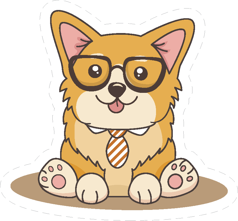 Cute Kawaii Business Nerd Sticker