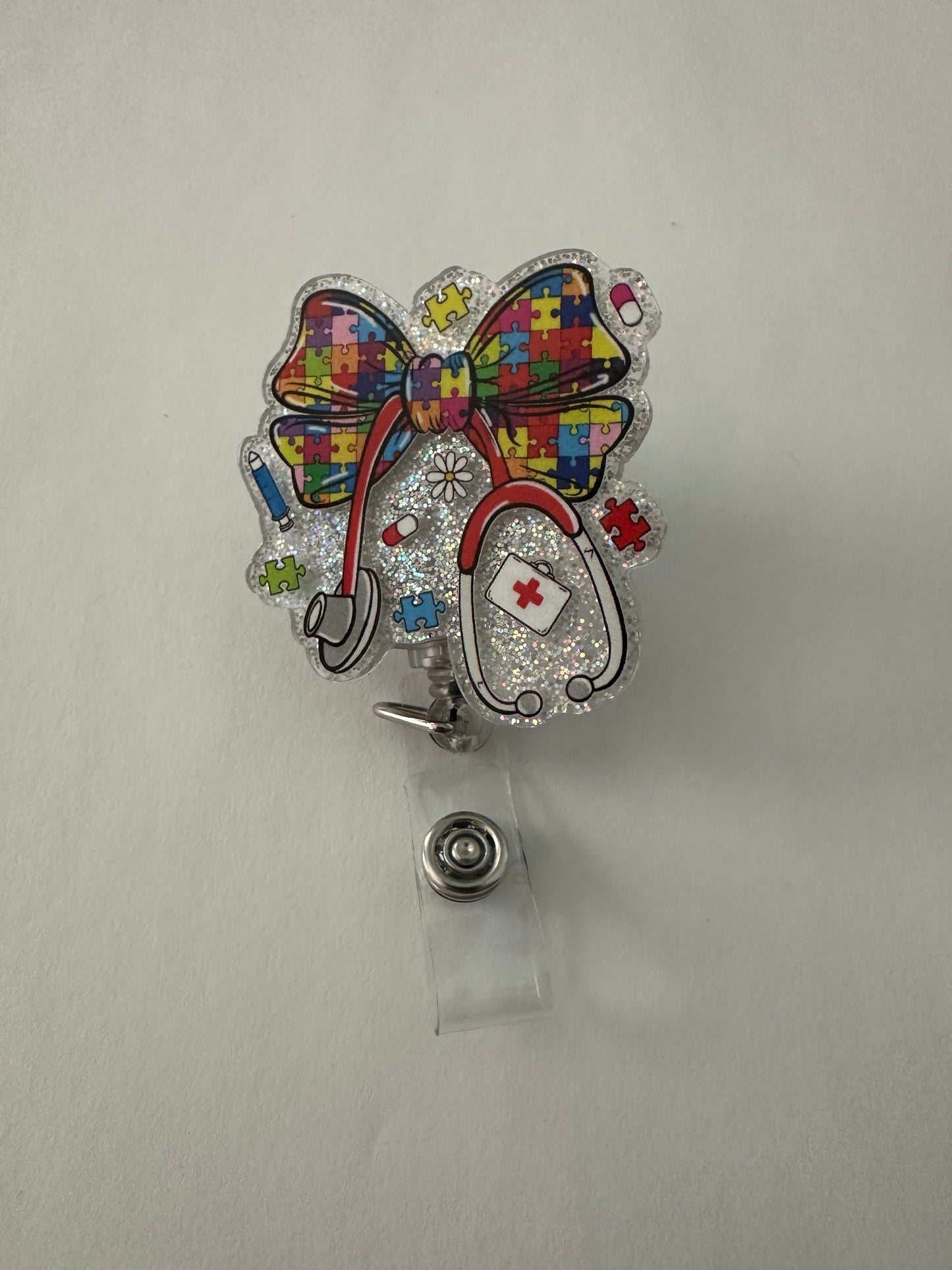 Autism Stethoscope Badge Reel