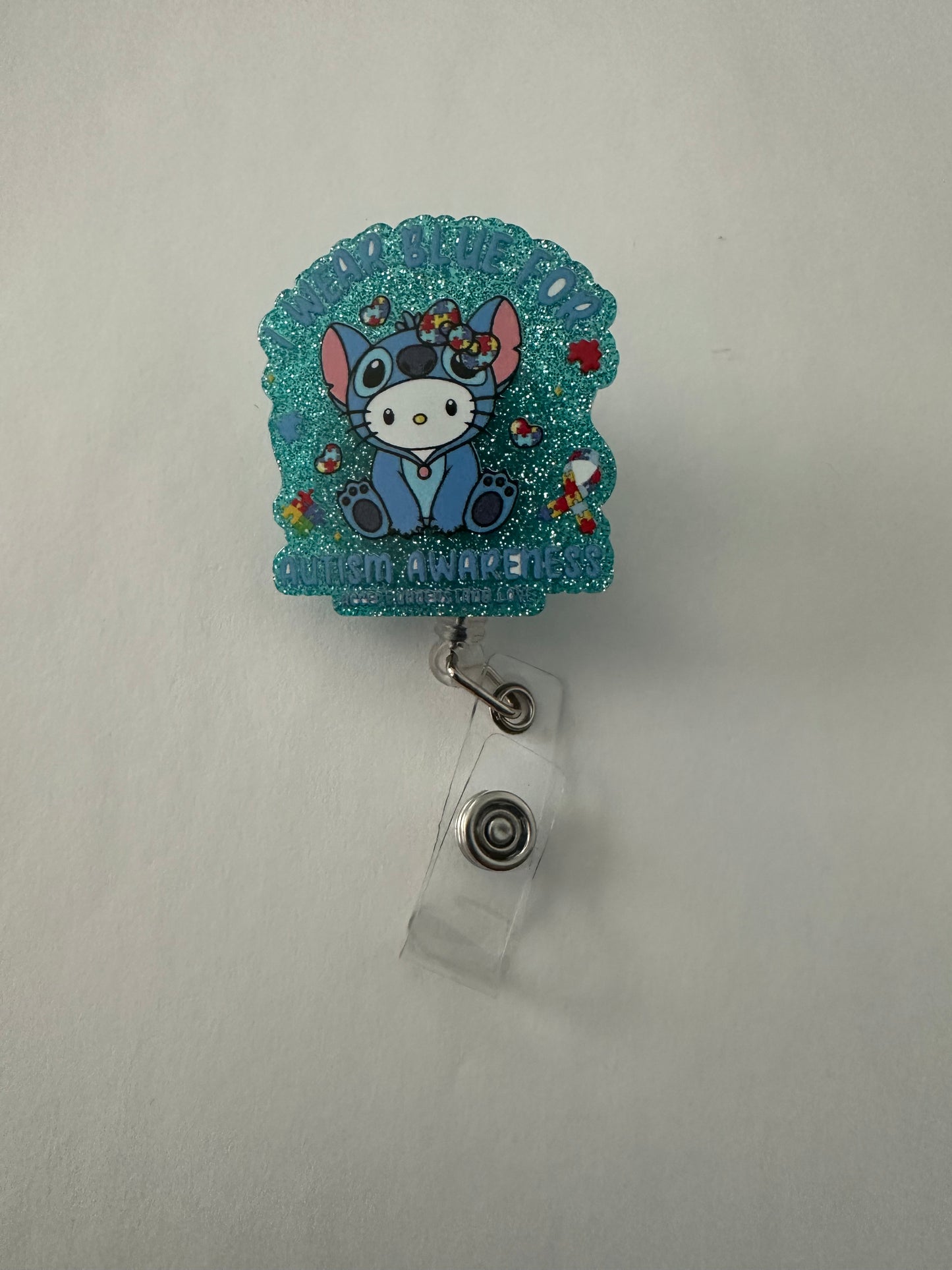 Autism Awareness Alien Kitty Badge Reel