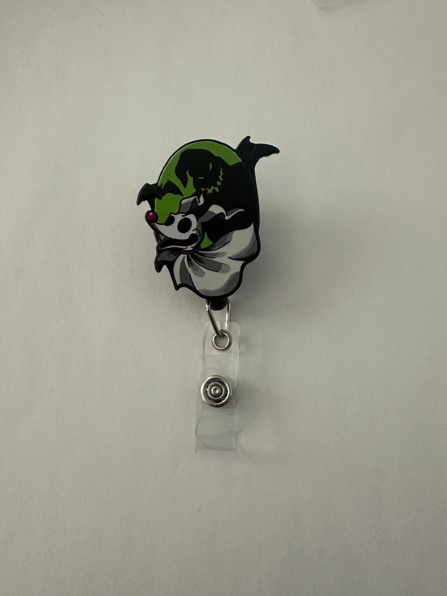 Scary Ghost Dog Badge Reel