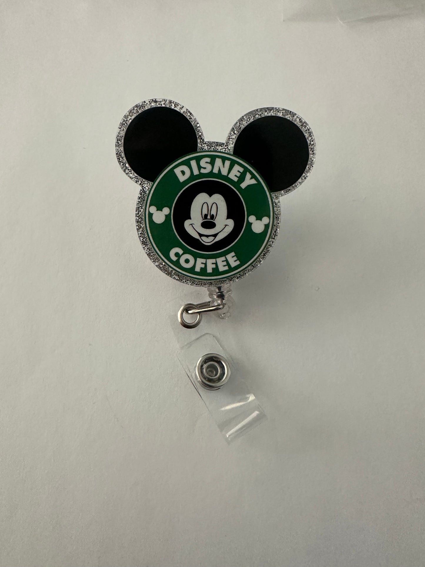 Coffee Mouse Ear Badge Reel