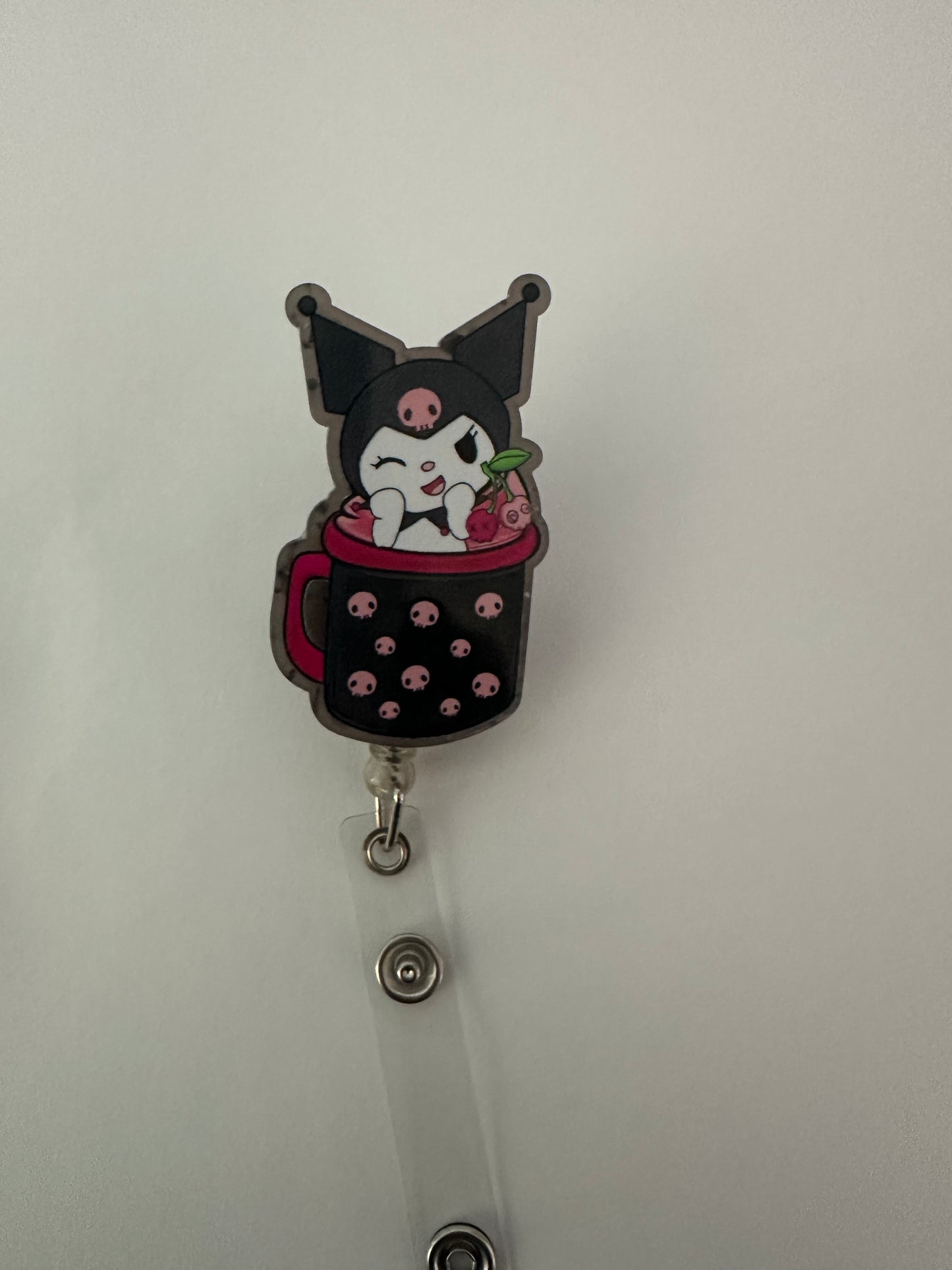 Kuromi Milkshake Badge Reel