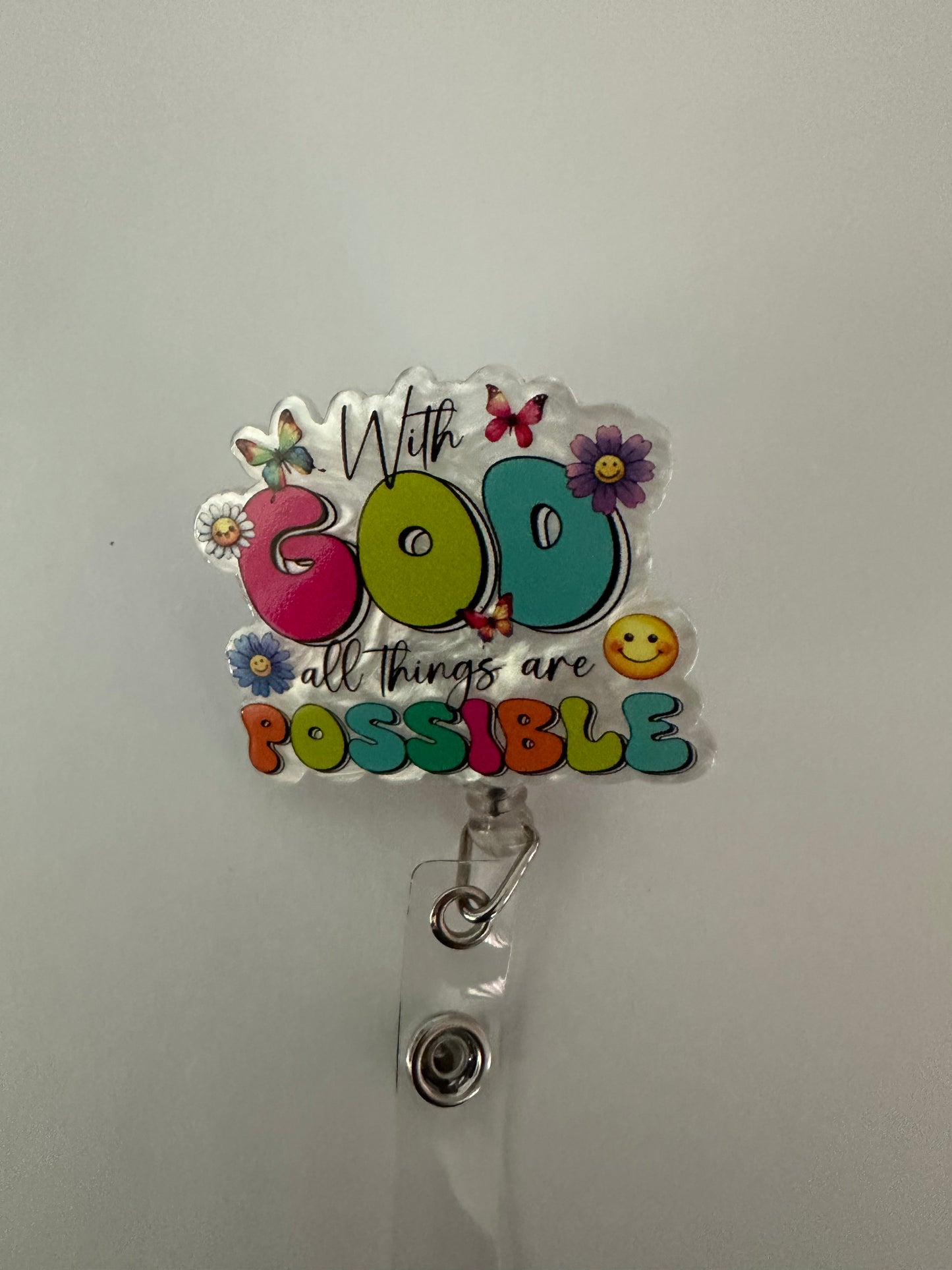 With God All Things Possible Badge Reel
