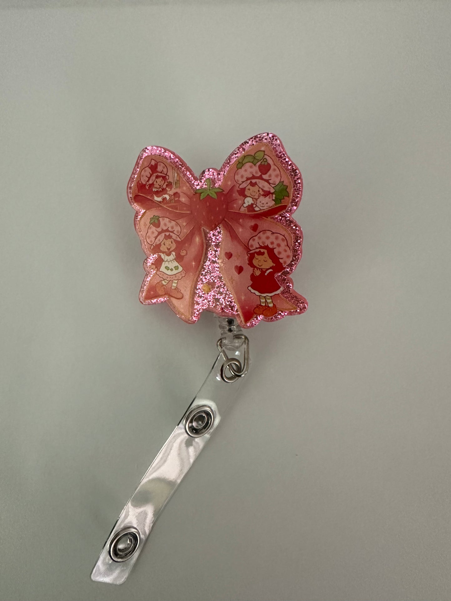My Little Strawberry Bow Badge Reel