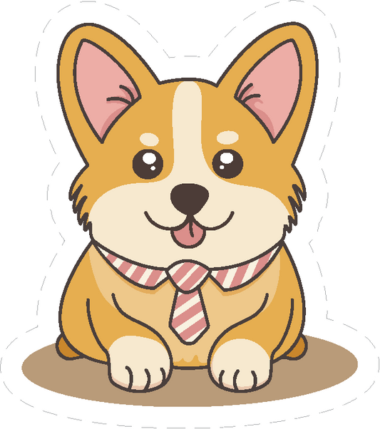 Cute Kawaii Charming Corgi Sticker
