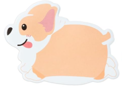 Kawaii Corgi Running Sticky Notes