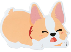 Kawaii Corgi Tantrum Sticky Notes