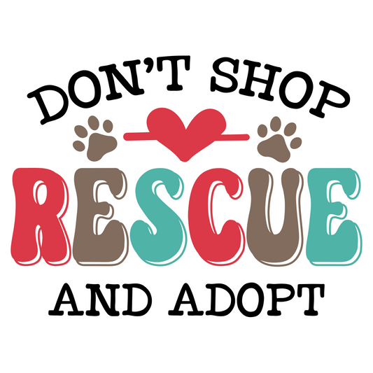 Don't Shop Rescue & Adopt Sticker