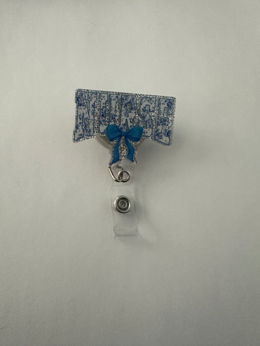 Nurse Bow Badge Reel