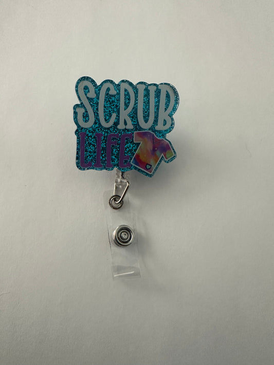 Scrub Life T-Shirt Badge Reel