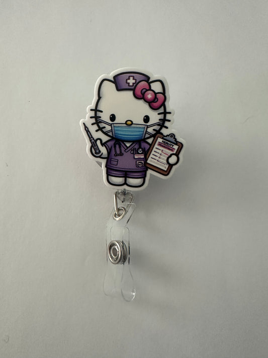 Kitty Scrub Badge Reel