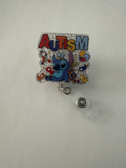 Autism Alien Puzzle Badge Reel