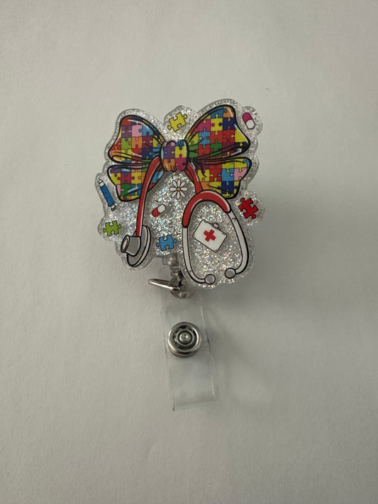 Autism Stethoscope  Badge Reel