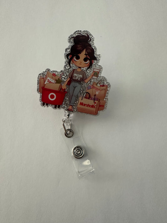 Shopping Mama Badge Reel