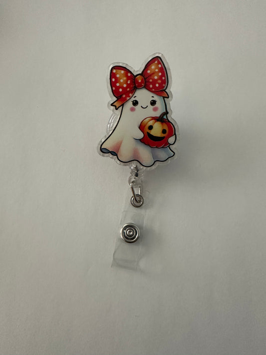 Halloween Kawaii Ghost Badge Reel