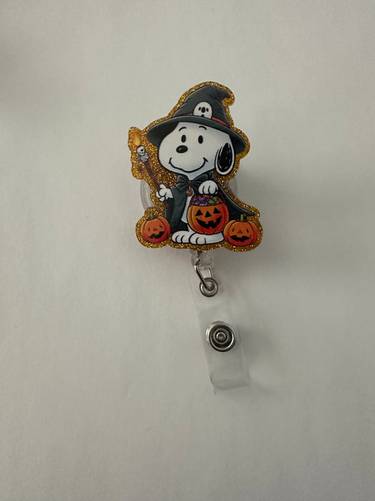 Halloween Snoopy Badge Reel