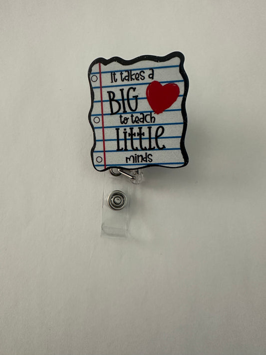 Big Heart Teacher Badge Reel