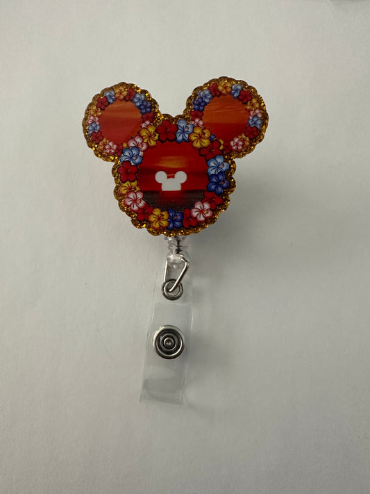 Aloha Mouse Ear Badge Reel