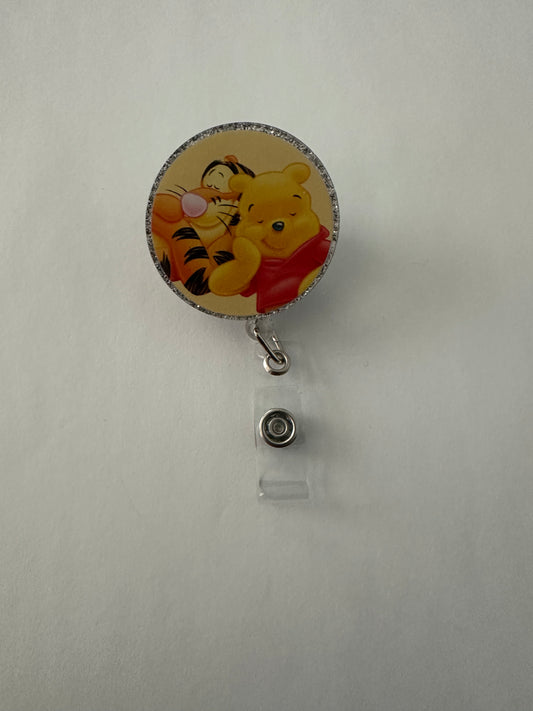 Pooh & Tiger Mouse Ear Badge Reel