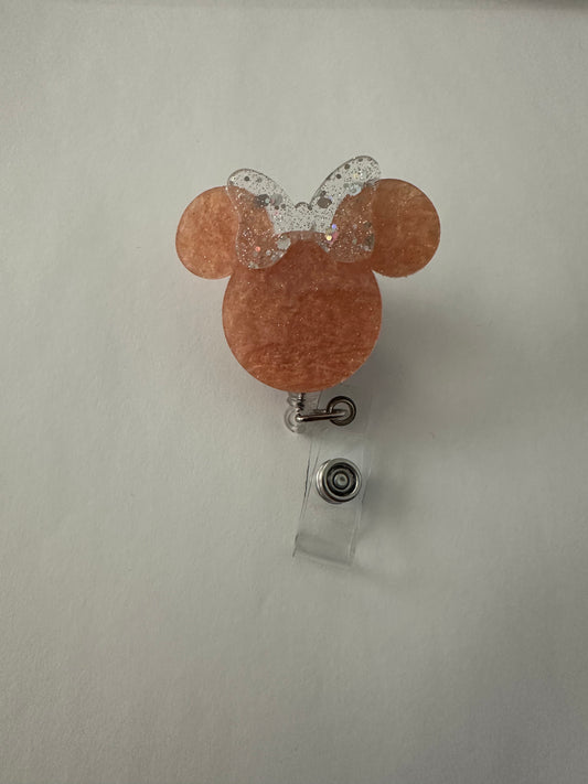 Light Orange Mouse Ear Badge Reel