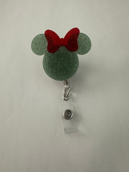 Dark Mint Mouse Ear Badge Reel