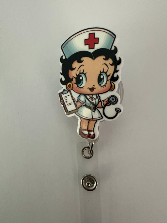 Betty Nurse Badge Reel
