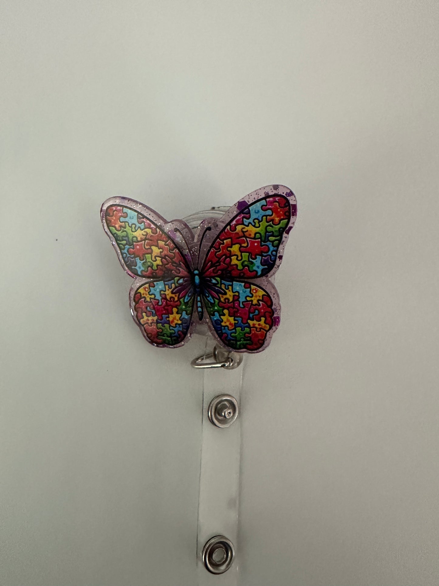 Autism Butterfly Badge Reel