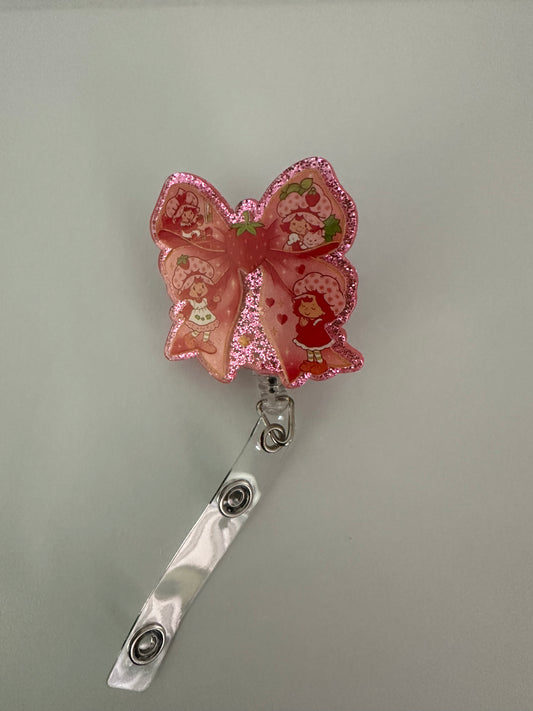 My Little Strawberry Bow Badge Reel