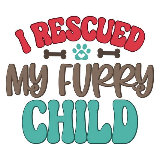 I Rescued My Furry Child Sticker