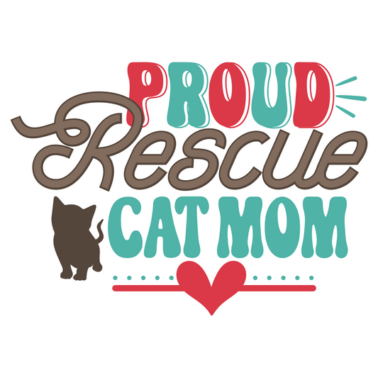 Proud Rescue Cat Mom Sticker