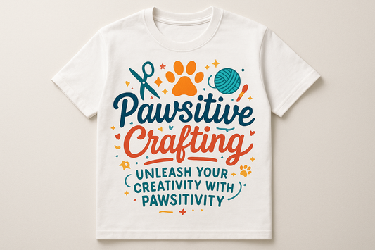 add tag line design with creativity and pawsitivity